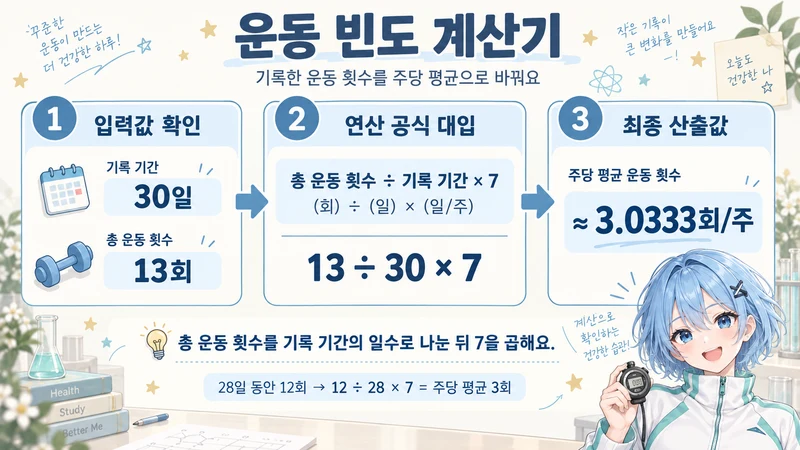 운동 빈도 계산기 계산 방법 및 공식