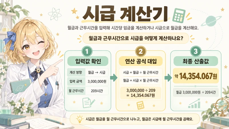 시급 계산기 계산 방법 및 공식