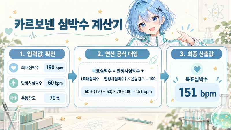 카르보넨 심박수 계산기 계산 방법 및 공식