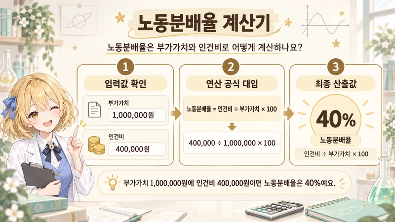 노동분배율 계산기 계산 방법 및 공식