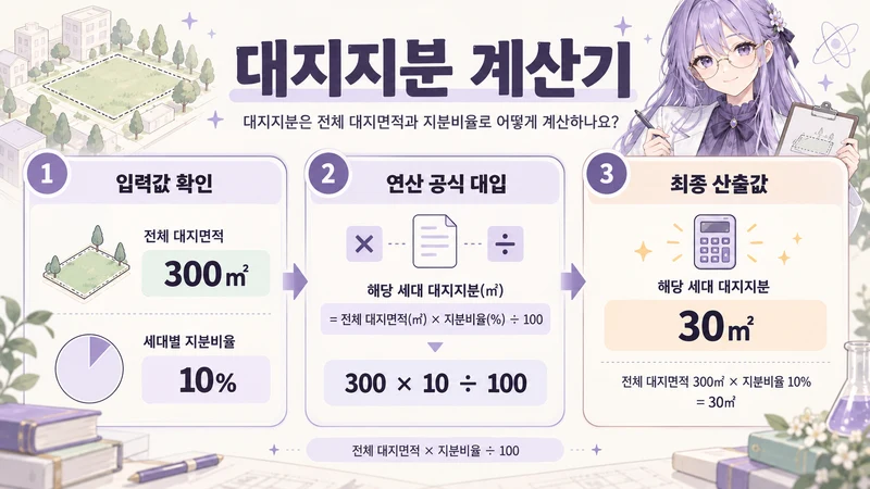 대지지분 계산기 계산 방법 및 공식