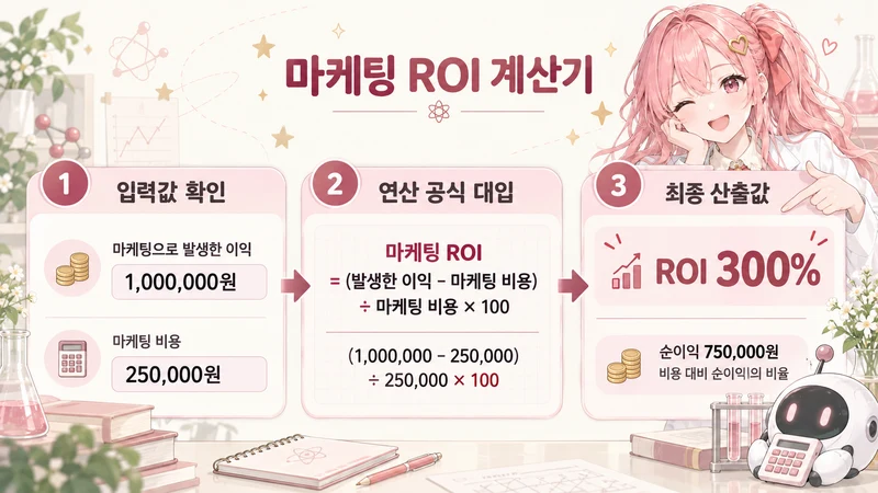 마케팅 ROI 계산기 계산 방법 및 공식