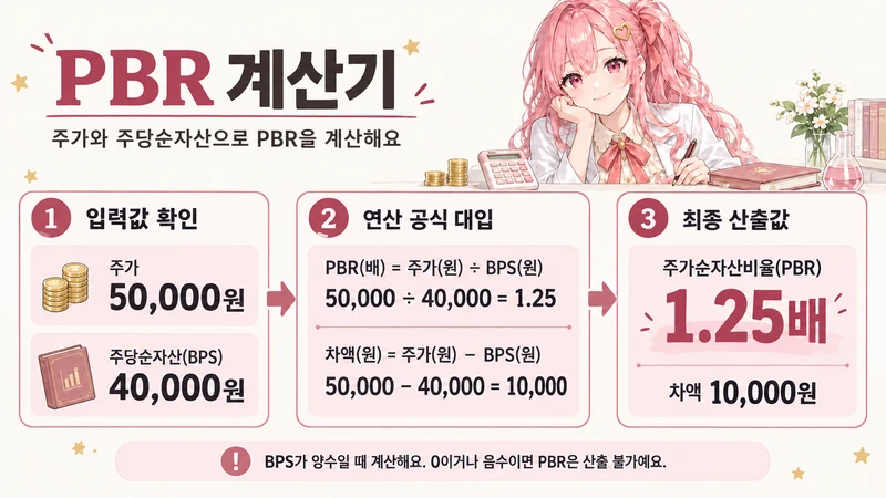 PBR 계산기 계산 방법 및 공식