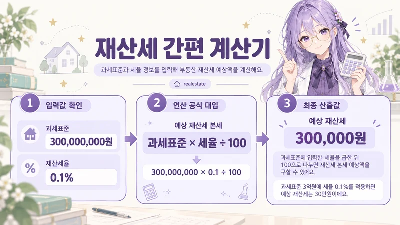 재산세 간편 계산기 계산 방법 및 공식