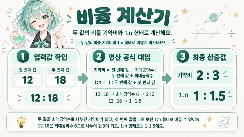 비율 계산기 계산 방법 및 공식