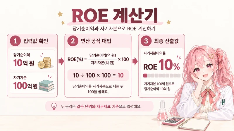 ROE 계산기 계산 방법 및 공식