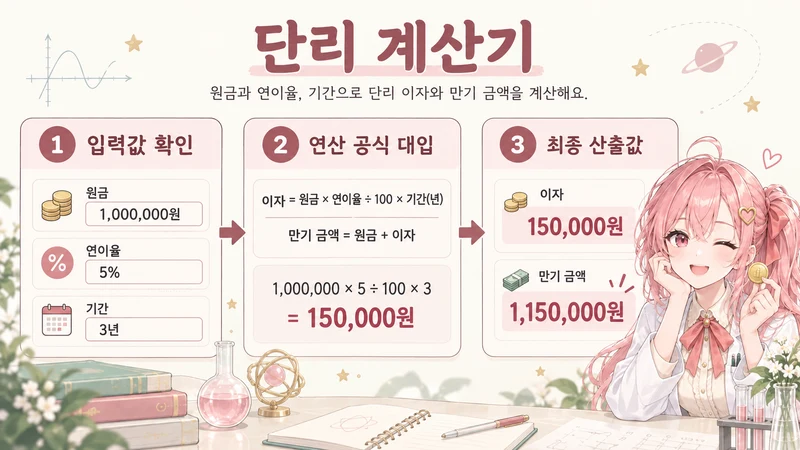 단리 계산기 계산 방법 및 공식