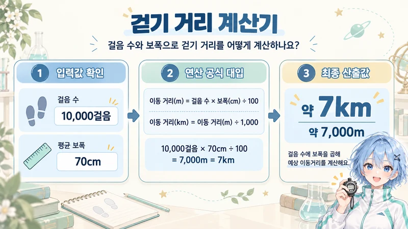 걷기 거리 계산기 계산 방법 및 공식