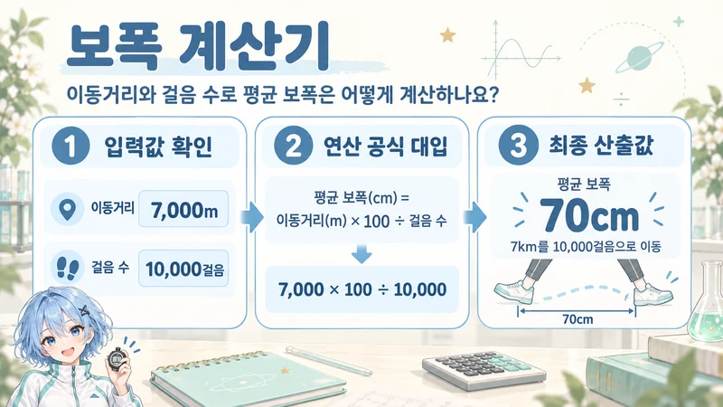 보폭 계산기 계산 방법 및 공식