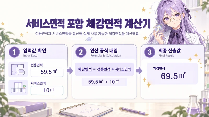 서비스면적 포함 체감면적 계산기 계산 방법 및 공식