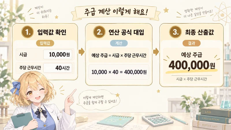 주급 계산기 계산 방법 및 공식
