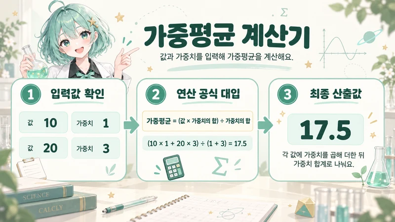 가중평균 계산기 계산 방법 및 공식